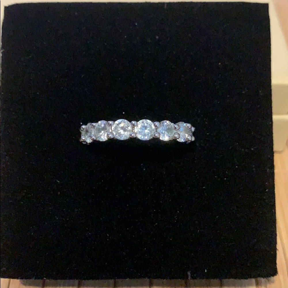 Silver plated eternity band